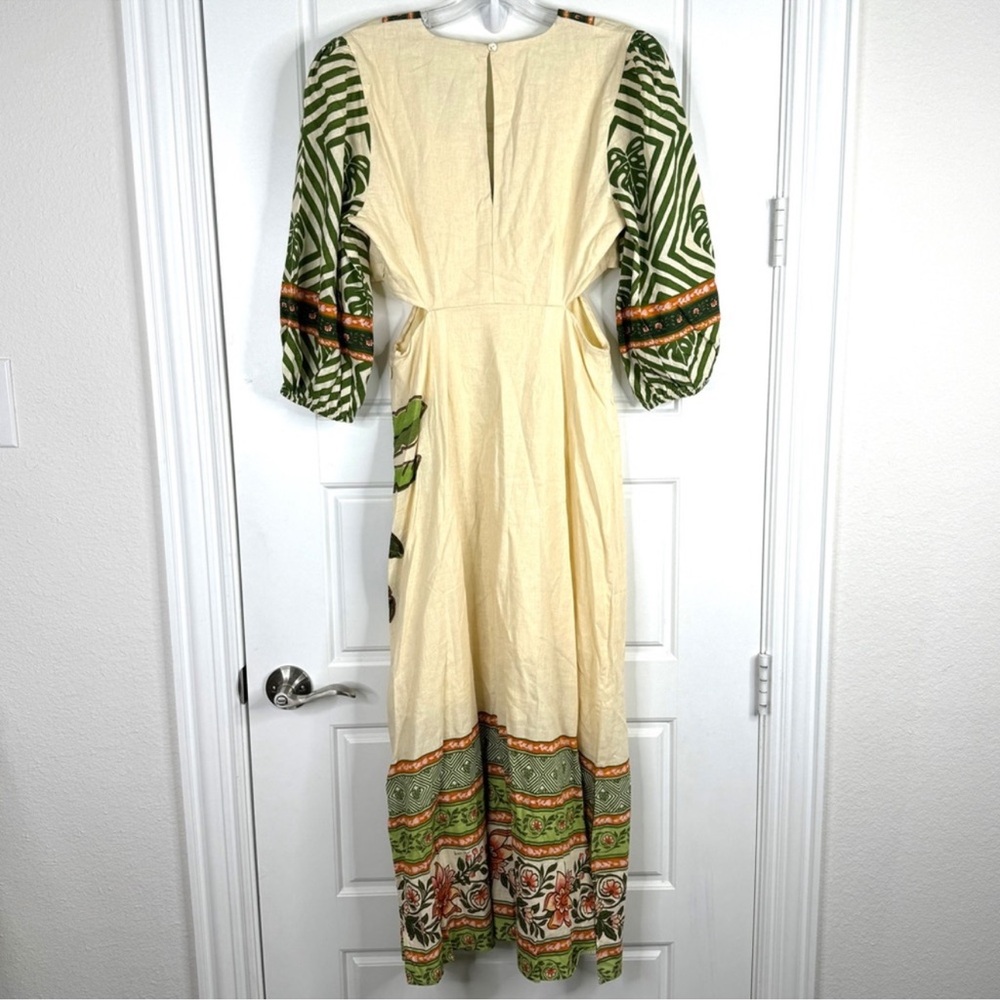 FARM RIO x ANTHROPOLOGIE Palm V-Neck Midi Dress Size S *New with Flaw* - Picture 10 of 16